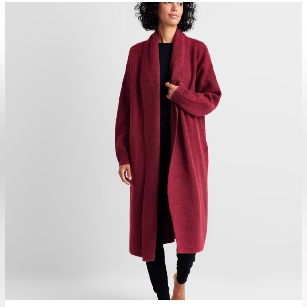 STATE OF DAY THICK/COZY DARK Red Women's Sweater/Duster…OVERSIZED FIT!
